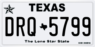 TX license plate DRQ5799