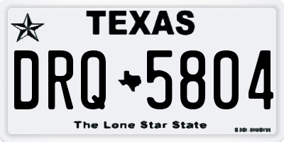 TX license plate DRQ5804
