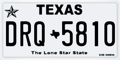 TX license plate DRQ5810
