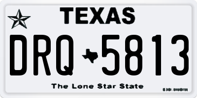 TX license plate DRQ5813