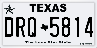 TX license plate DRQ5814