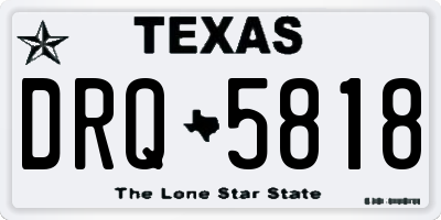 TX license plate DRQ5818