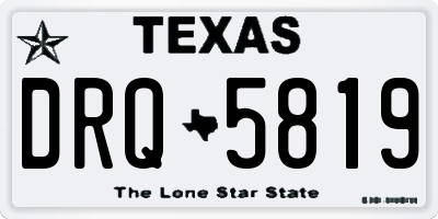 TX license plate DRQ5819
