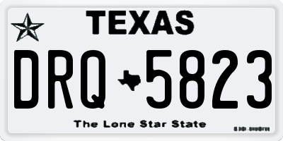 TX license plate DRQ5823
