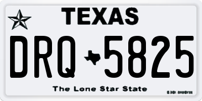 TX license plate DRQ5825