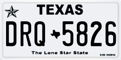 TX license plate DRQ5826