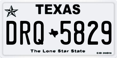 TX license plate DRQ5829