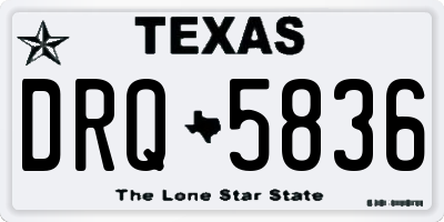 TX license plate DRQ5836