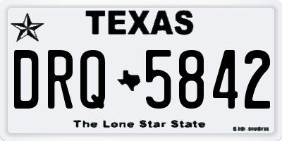 TX license plate DRQ5842