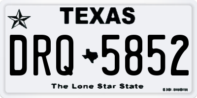 TX license plate DRQ5852