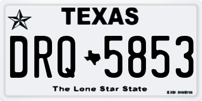 TX license plate DRQ5853