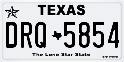 TX license plate DRQ5854
