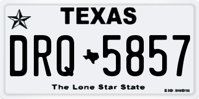 TX license plate DRQ5857