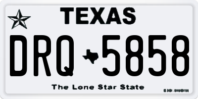 TX license plate DRQ5858