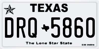 TX license plate DRQ5860