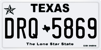 TX license plate DRQ5869