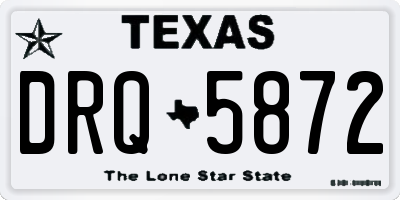 TX license plate DRQ5872