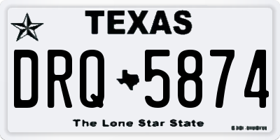 TX license plate DRQ5874