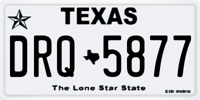 TX license plate DRQ5877