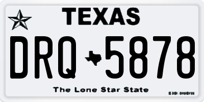 TX license plate DRQ5878