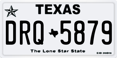 TX license plate DRQ5879