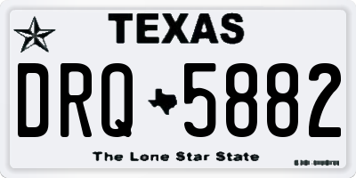 TX license plate DRQ5882