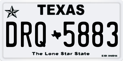 TX license plate DRQ5883