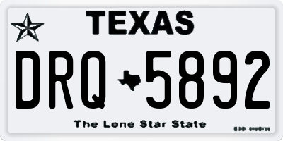 TX license plate DRQ5892