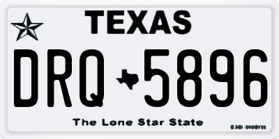 TX license plate DRQ5896