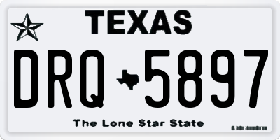 TX license plate DRQ5897