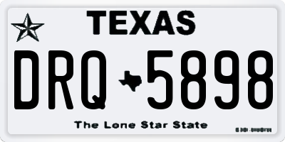 TX license plate DRQ5898