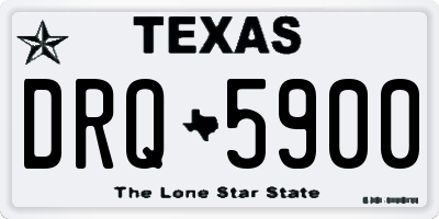 TX license plate DRQ5900