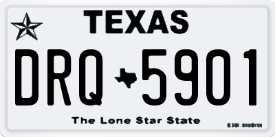TX license plate DRQ5901