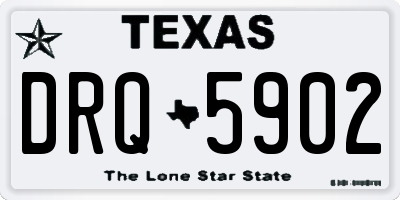 TX license plate DRQ5902