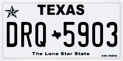 TX license plate DRQ5903