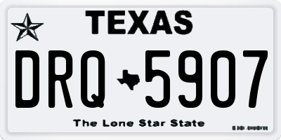 TX license plate DRQ5907