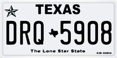 TX license plate DRQ5908
