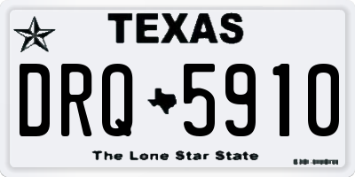 TX license plate DRQ5910