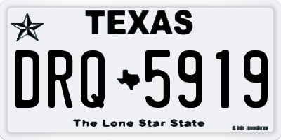 TX license plate DRQ5919