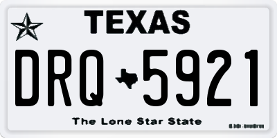 TX license plate DRQ5921