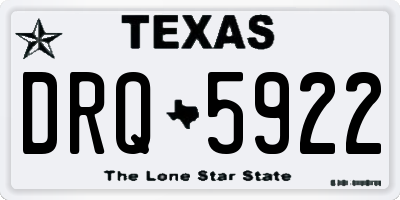 TX license plate DRQ5922