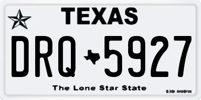 TX license plate DRQ5927