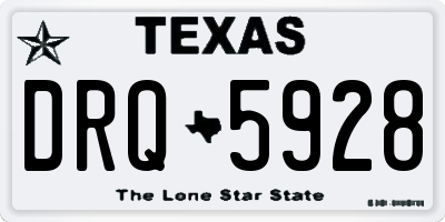 TX license plate DRQ5928