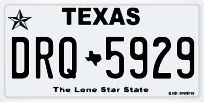 TX license plate DRQ5929
