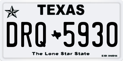 TX license plate DRQ5930
