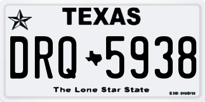 TX license plate DRQ5938