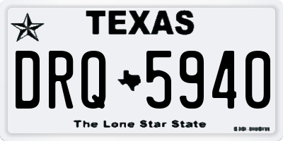 TX license plate DRQ5940