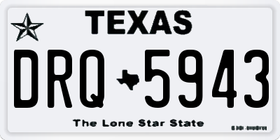 TX license plate DRQ5943