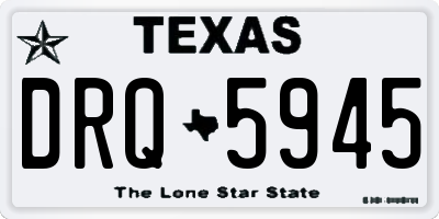 TX license plate DRQ5945