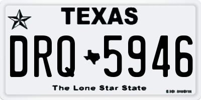 TX license plate DRQ5946